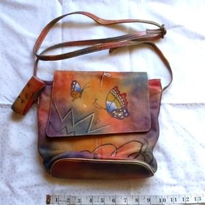 Hand Painted Leather Bag